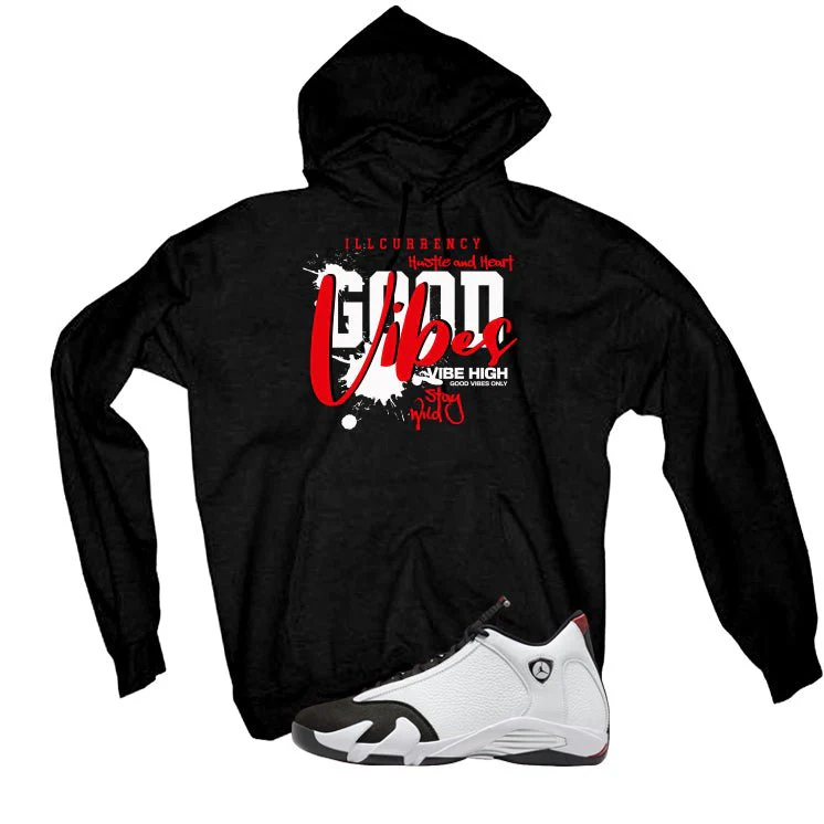 Air Jordan 14 Black Toe Black T-Shirt (Vibes)| illcurrency - Image 3