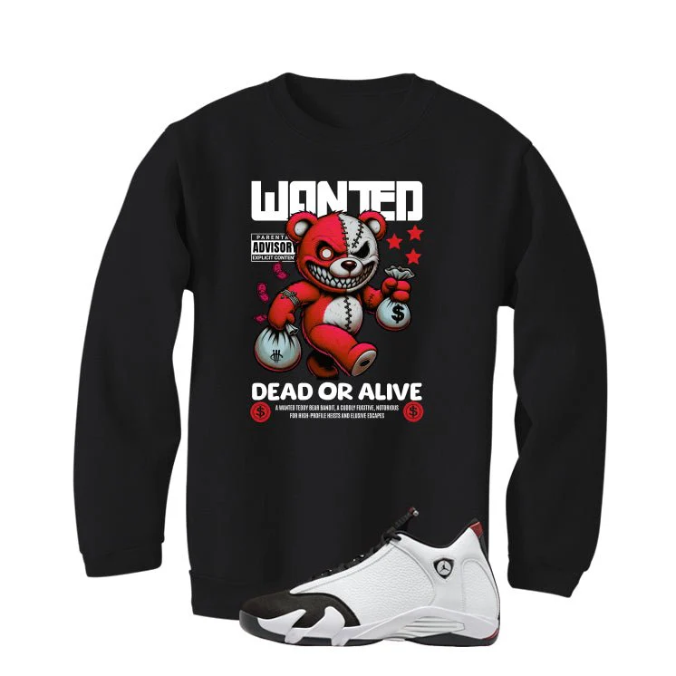 Air Jordan 14 Black Toe Black T-Shirt (Wanted Dead Or Alive)| illcurrency - Image 4
