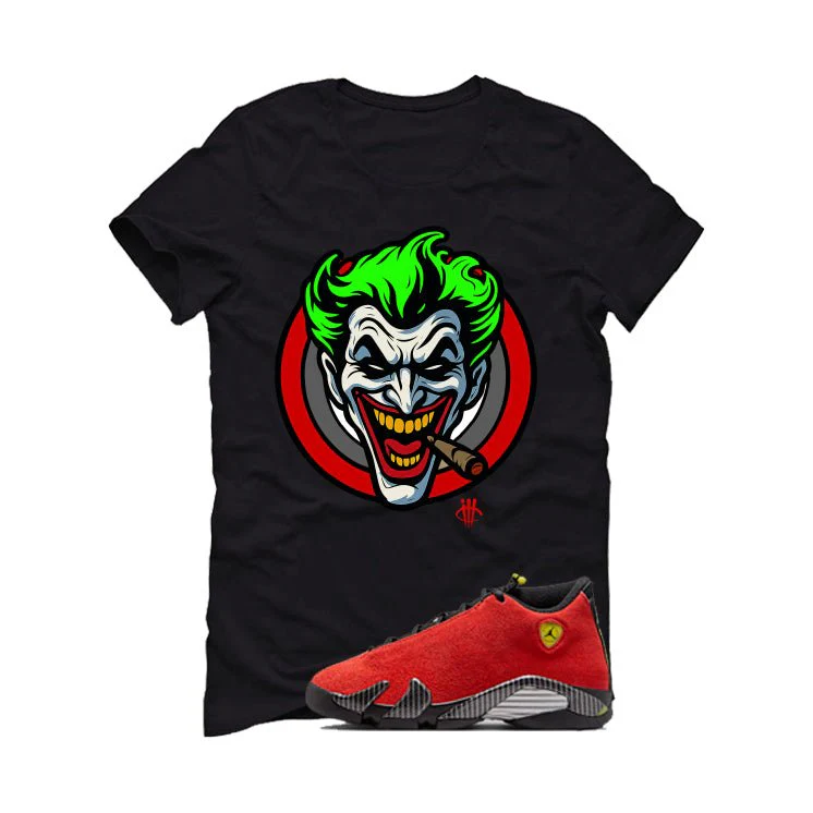 Air Jordan 14 Ferrari Black T-Shirt (Joke The Joker)| illcurrency - Image 2