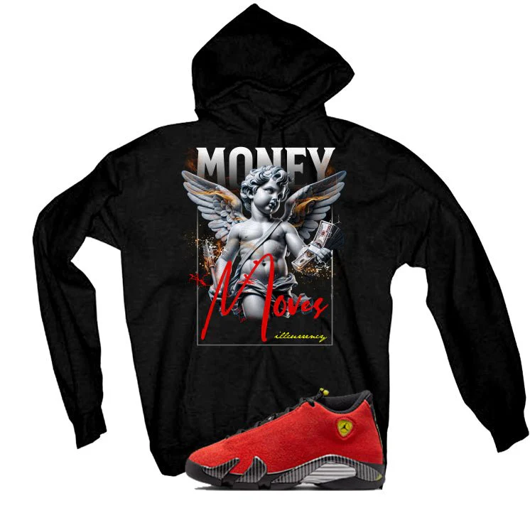 Air Jordan 14 Ferrari Black T-Shirt (Money Moves)| illcurrency - Image 3