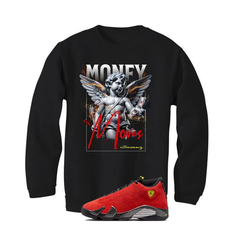 Air Jordan 14 Ferrari Black T-Shirt (Money Moves)| illcurrency - Image 4