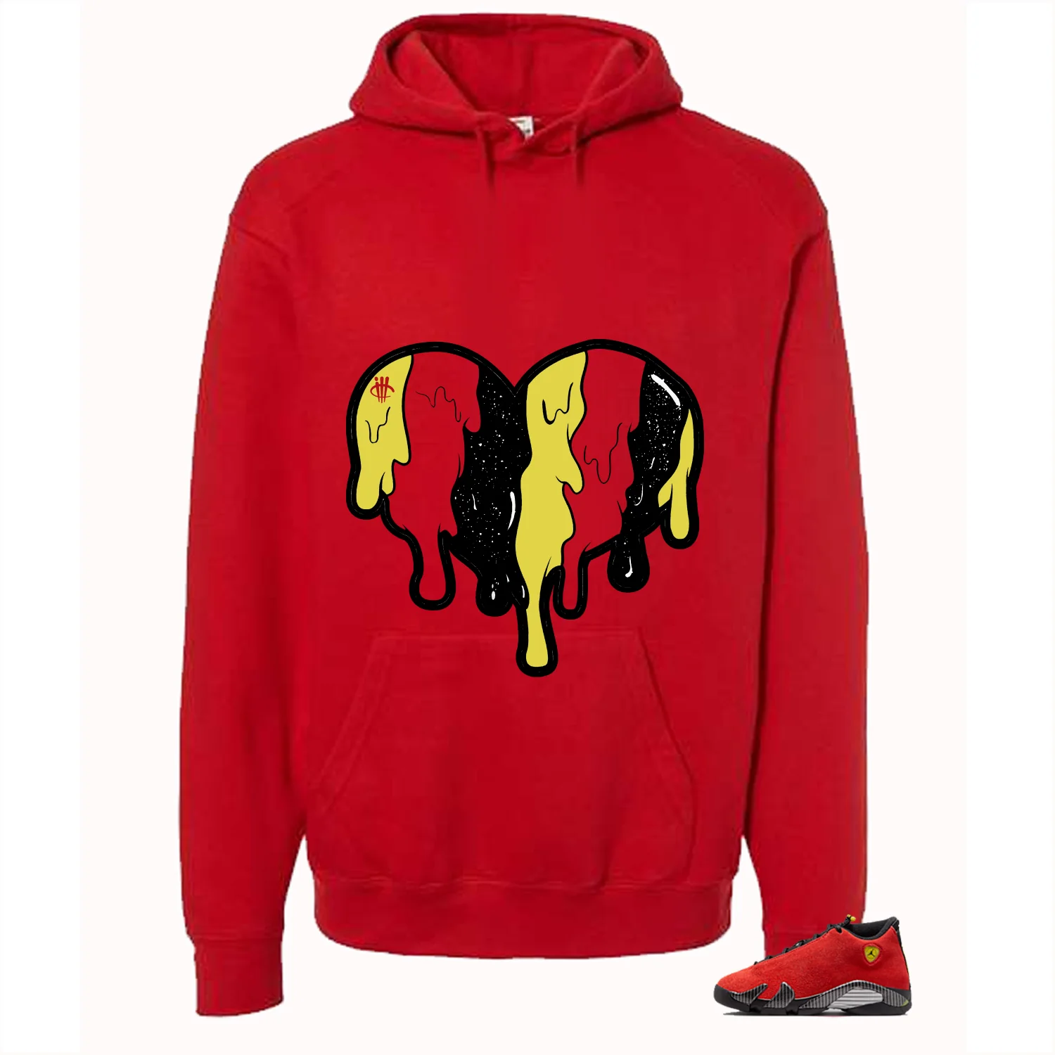 Air Jordan 14 Ferrari Red T-Shirt (Heart)| illcurrency - Image 3
