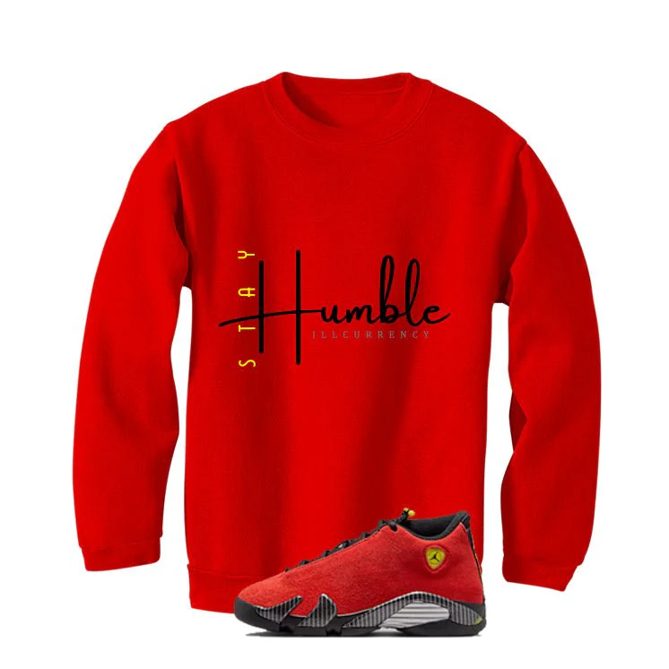 Air Jordan 14 Ferrari Red T-Shirt (Stay Humble)| illcurrency - Image 4