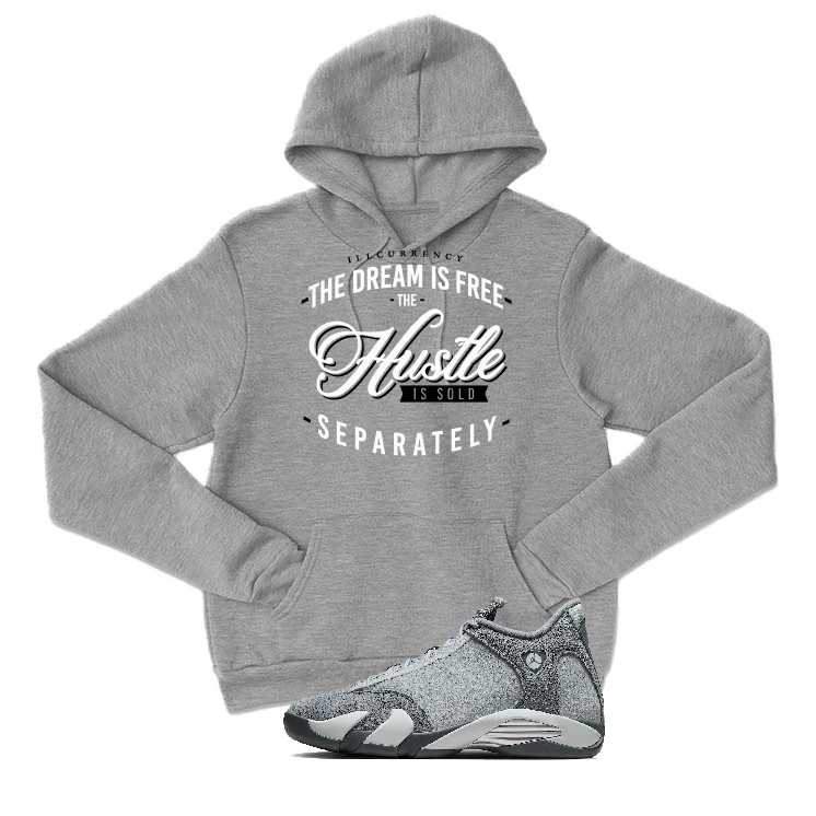 Air Jordan 14 “Flint Grey” | illcurrency Grey T-Shirt (The dream is free) - Image 3