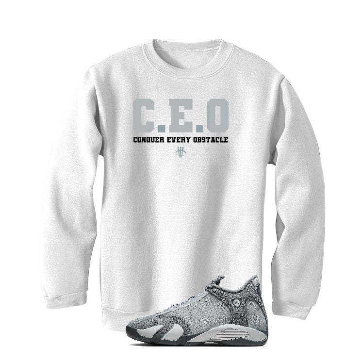Air Jordan 14 “Flint Grey” | illcurrency White T-Shirt (CEO) - Image 4