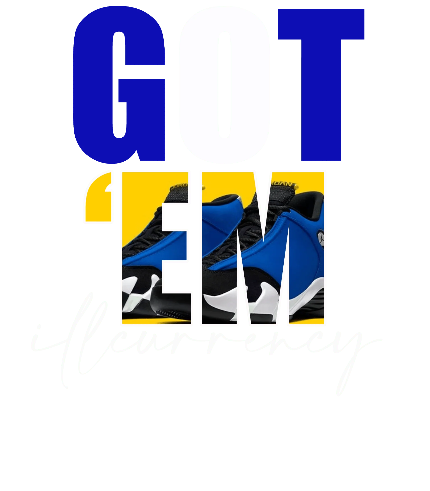 AIR JORDAN 14 LANEY |ILLCURRENCY Black T-Shirt (Got Em)