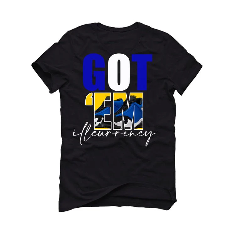 AIR JORDAN 14 LANEY |ILLCURRENCY Black T-Shirt (Got Em) - Image 2