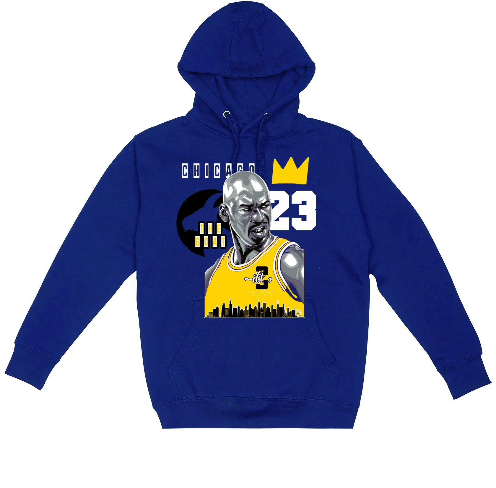 AIR JORDAN 14 LANEY |ILLCURRENCY Royal Blue T-Shirt (The Goat) - Image 3
