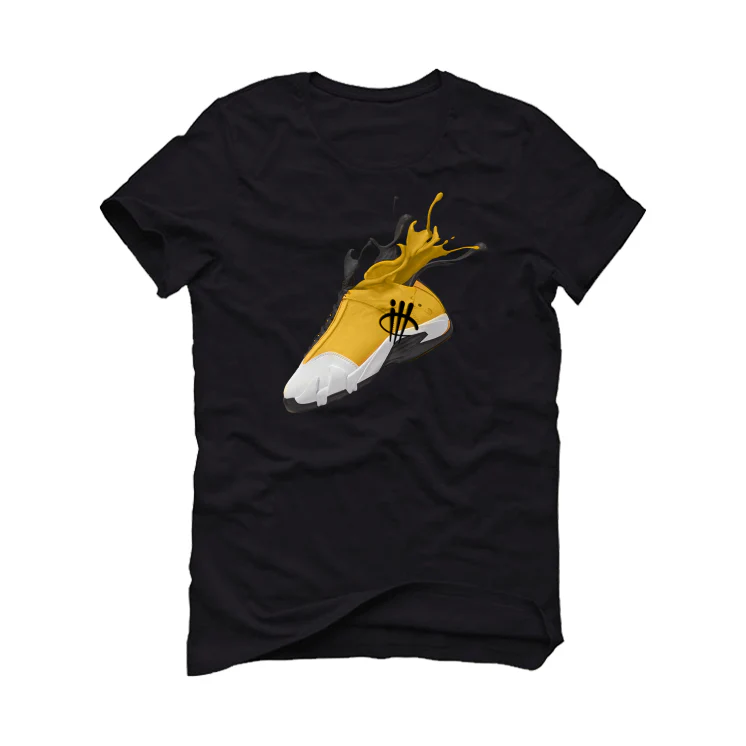 Air Jordan 14 “Light Ginger” Black T-Shirt (splash) - Image 2
