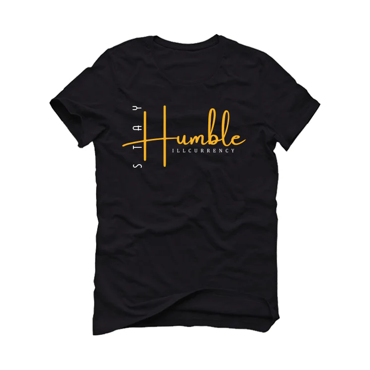 Air Jordan 14 “Light Ginger” Black T-Shirt (Stay Humble) - Image 2