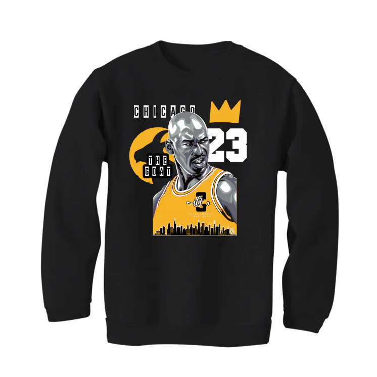 Air Jordan 14 “Light Ginger” Black T-Shirt (The Goat) - Image 4