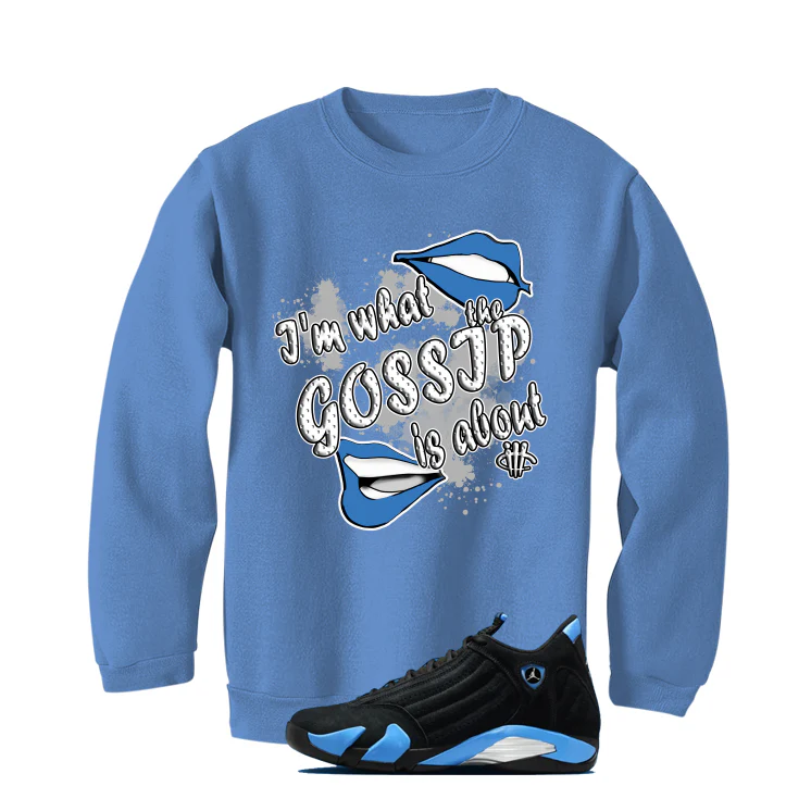 Air Jordan 14 University Blue Matching T-Shirt, Sweatshirts & Hoodies Carolina Blue T-Shirt (Gossip)| illcurrency - Image 4
