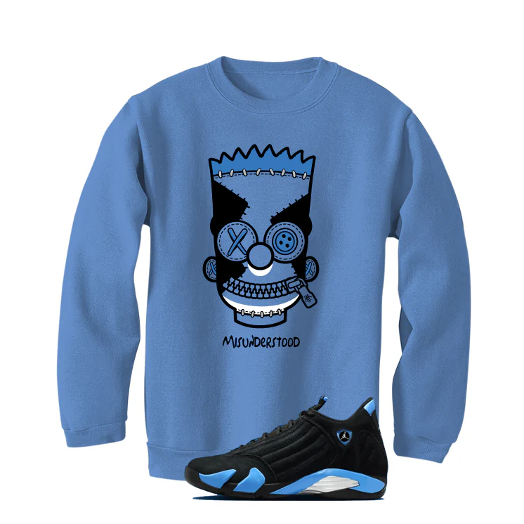 Air Jordan 14 University Blue Matching T-Shirt, Sweatshirts & Hoodies Carolina Blue T-Shirt (Misunderstood)| illcurrency - Image 4
