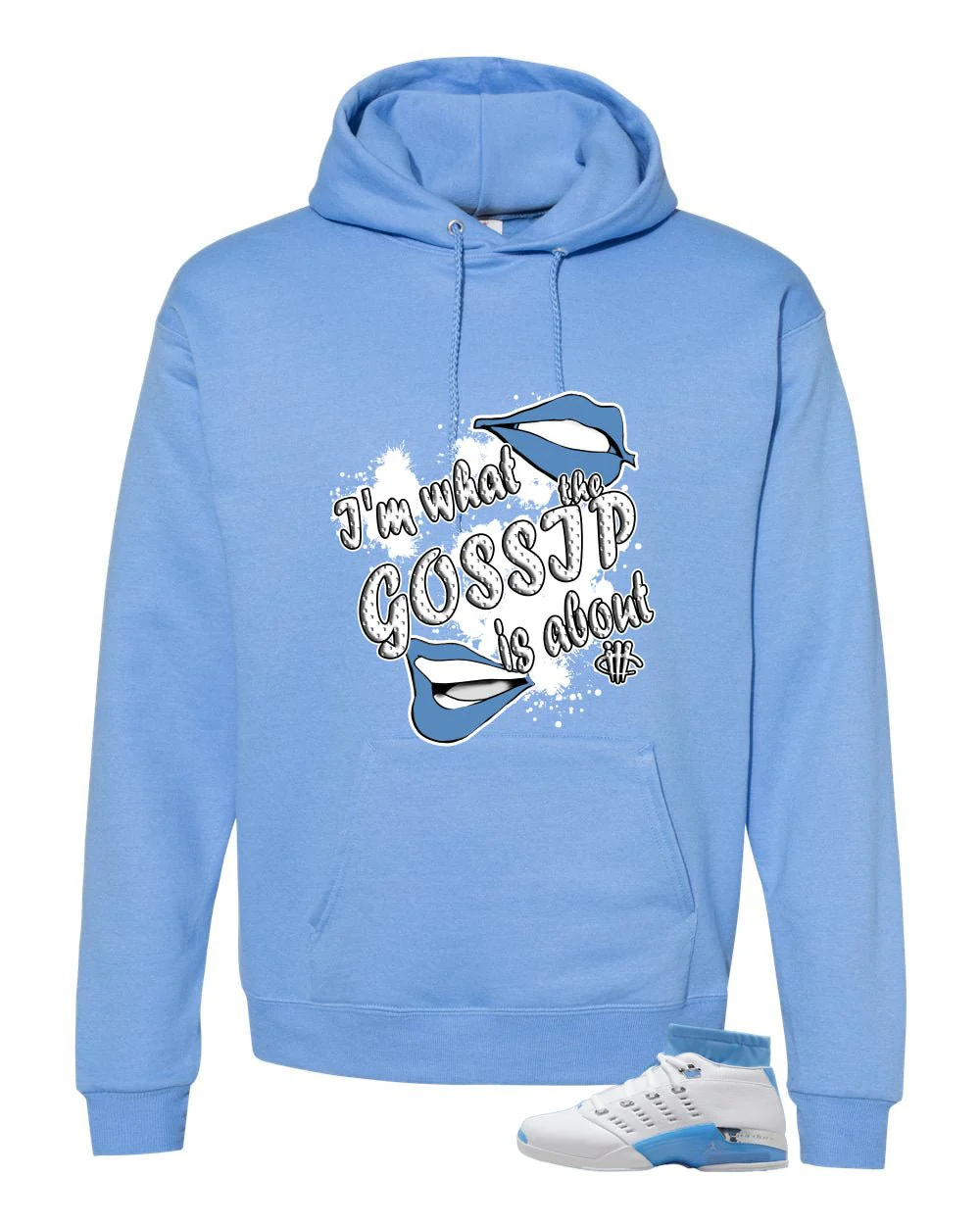 Air Jordan 17 Low University Blue Carolina Blue T-Shirt (Gossip)| illcurrency - Image 3