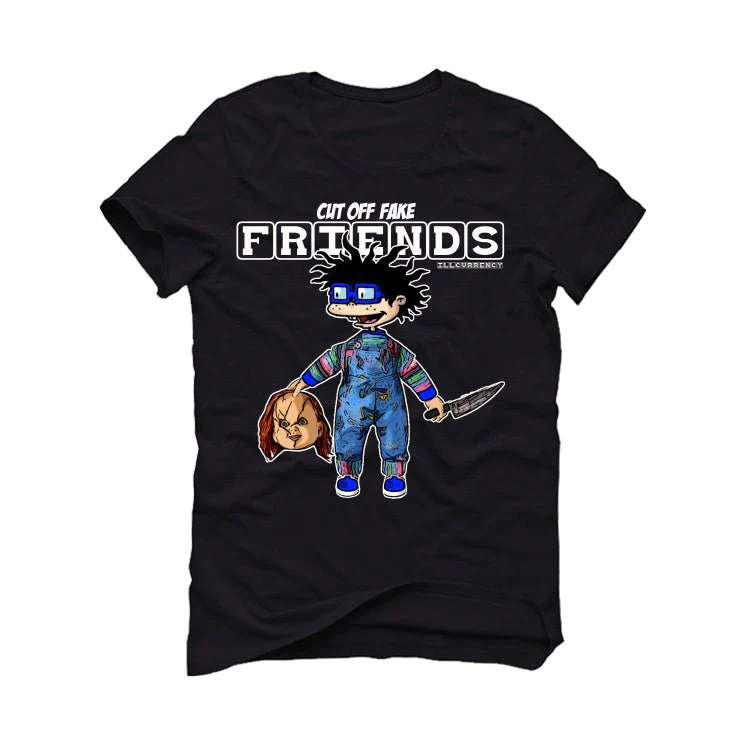 Air Jordan 2 Low Varsity Royal - Black T-Shirt (Cut off fake friends) - Image 2