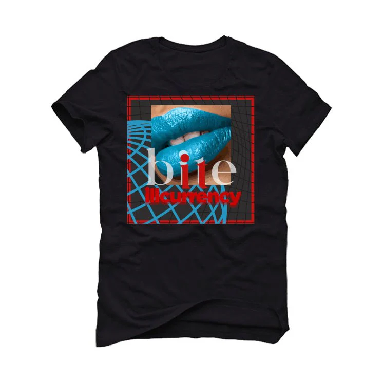 Air Jordan 2 Low WMNS “UNC To Chicago” | illcurrency Black T-Shirt (BITE IT) - Image 2