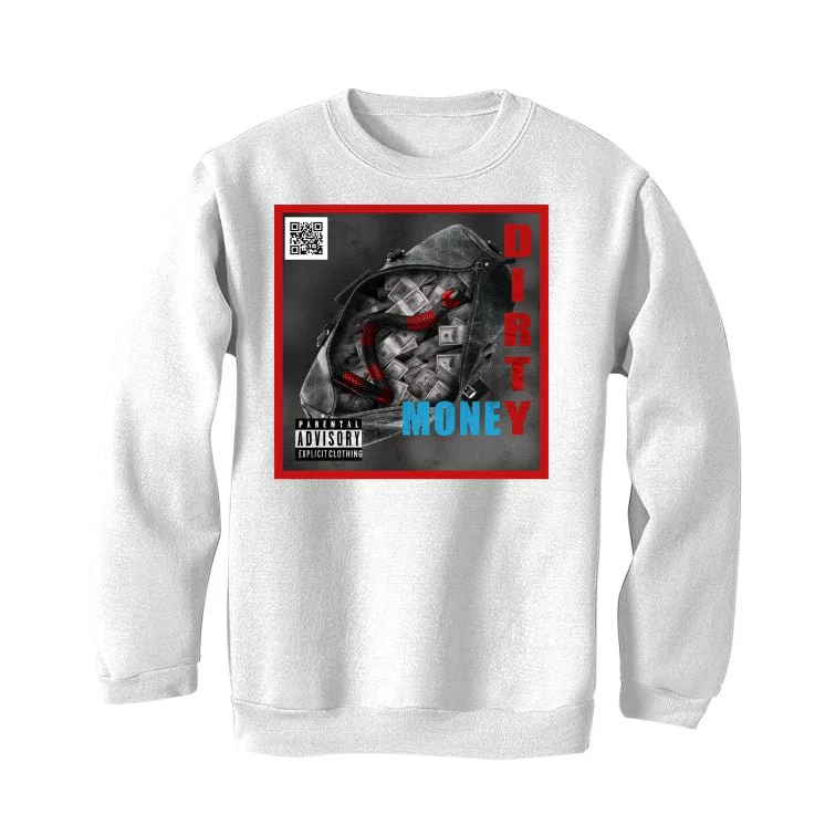 Air Jordan 2 Low WMNS “UNC To Chicago” | illcurrency White T-Shirt (DIRTY MONEY) - Image 4