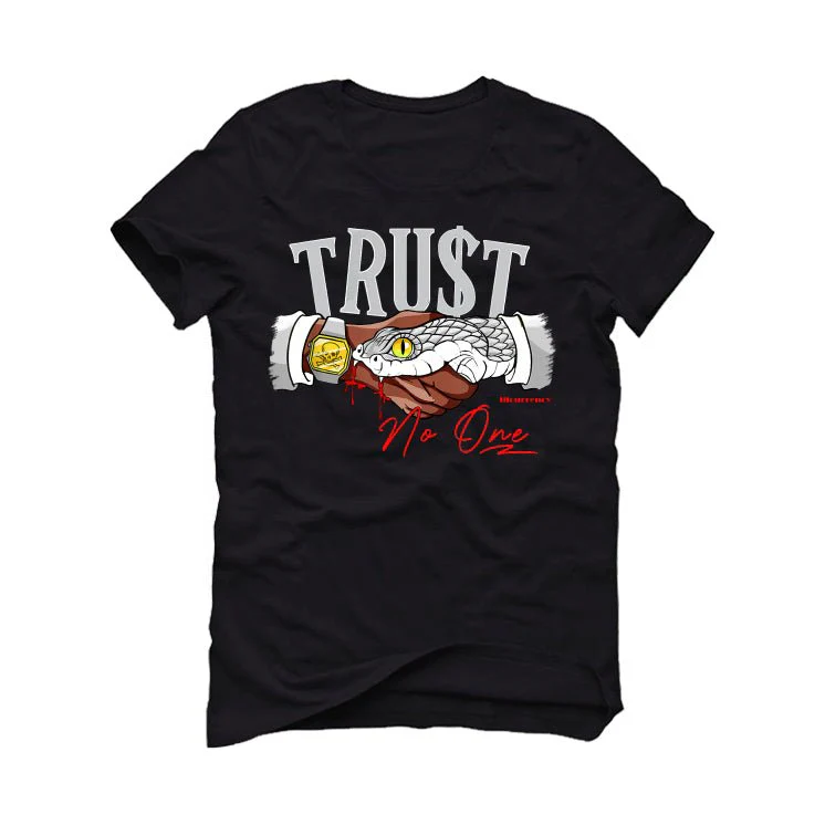 Air Jordan 2 “Python” | illcurrency Black T-Shirt (TRUST NO ONE) - Image 2