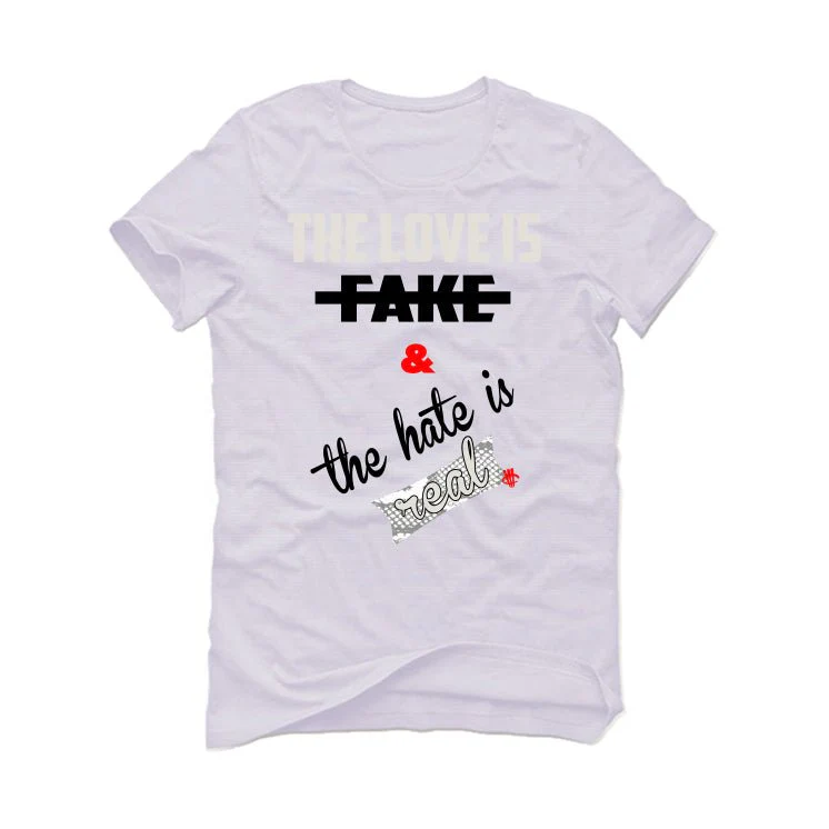 Air Jordan 2 “Python” | illcurrency White T-Shirt (Love is Fake) - Image 2