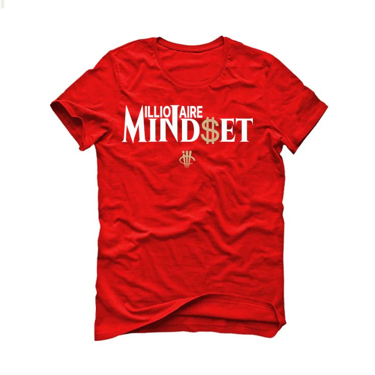 Air Jordan 2 Retro “White Fire Red Black Cement” | illcurrency Red T-Shirt (Millionaire Mindset) - Image 2