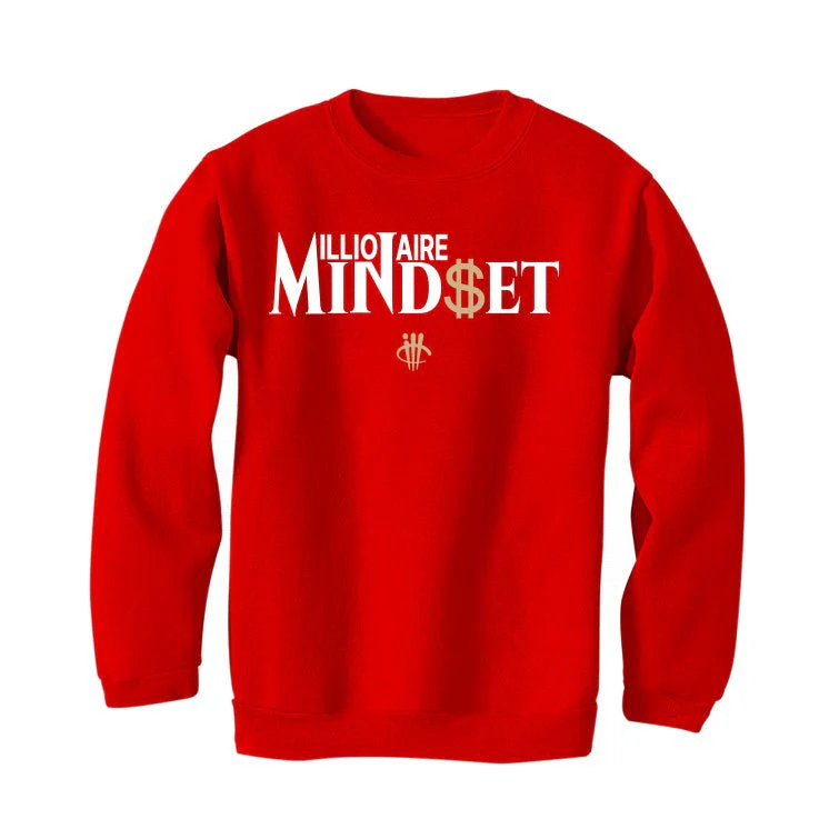 Air Jordan 2 Retro “White Fire Red Black Cement” | illcurrency Red T-Shirt (Millionaire Mindset) - Image 4