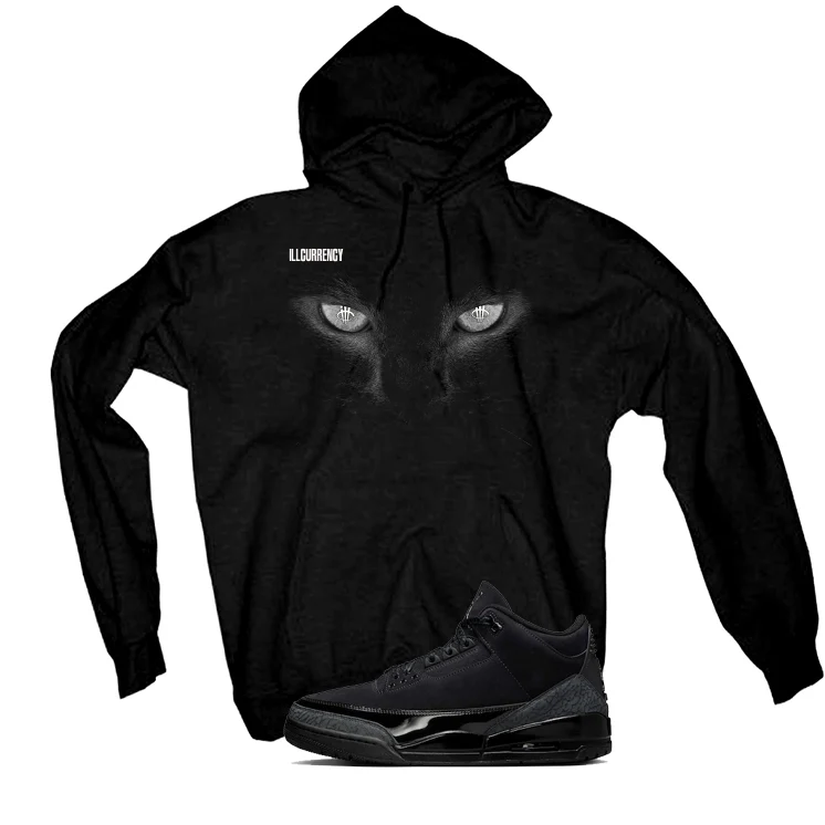 Air Jordan 3 Black Cat Black T-Shirt (Black Cat)| illcurrency - Image 3