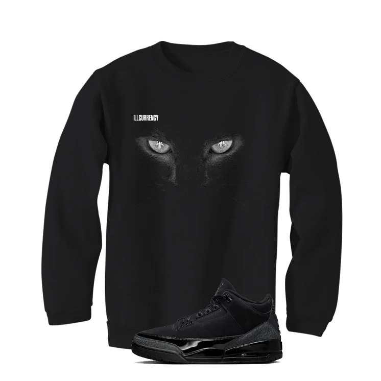 Air Jordan 3 Black Cat Black T-Shirt (Black Cat)| illcurrency - Image 4