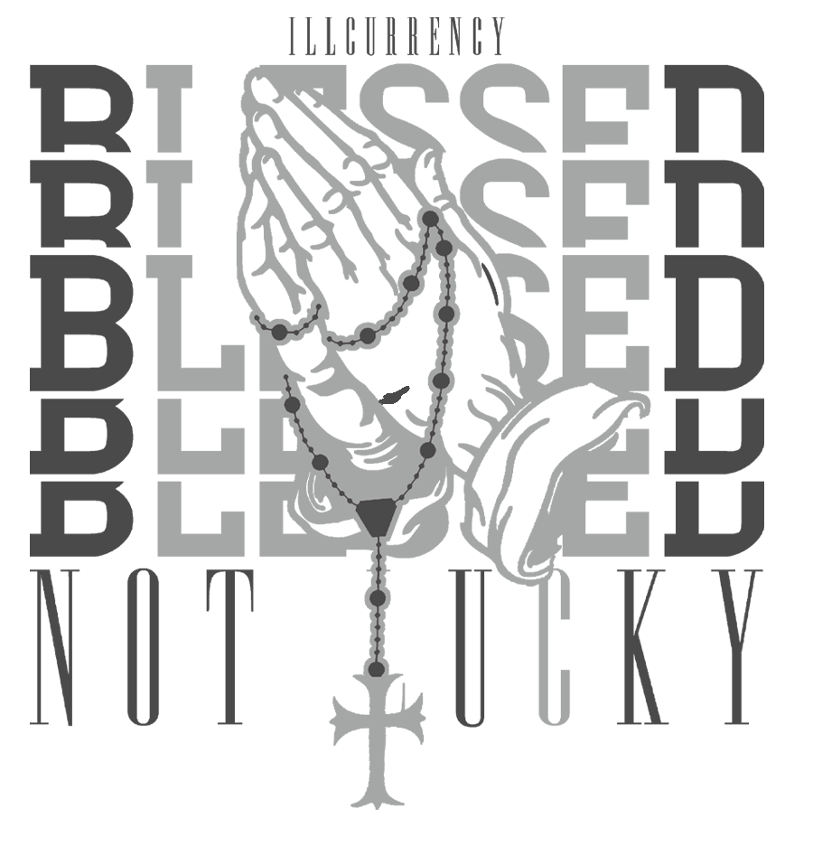 Air Jordan 3 Black Cat Black T-Shirt (Blessed not lucky)| illcurrency
