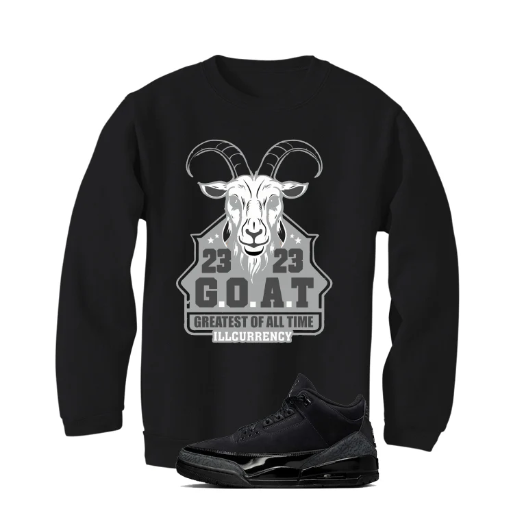 Air Jordan 3 Black Cat Black T-Shirt (GOAT 23)| illcurrency - Image 4