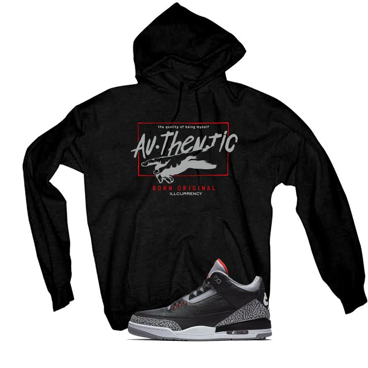 Air Jordan 3 Black Cement Black T-Shirt (Authentic)| illcurrency - Image 3