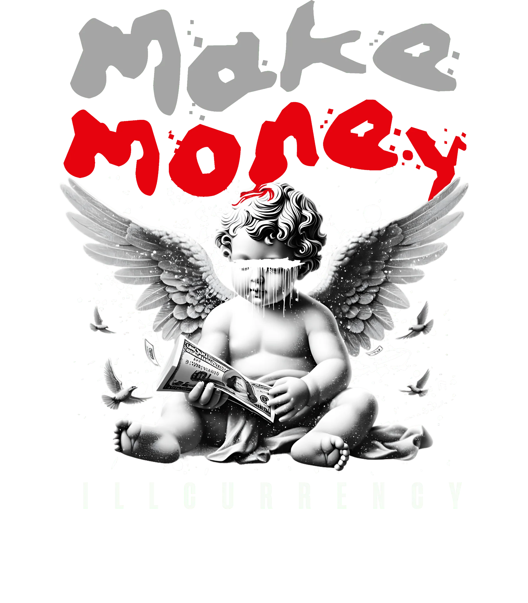 Air Jordan 3 Black Cement Black T-Shirt (Make Money)| illcurrency