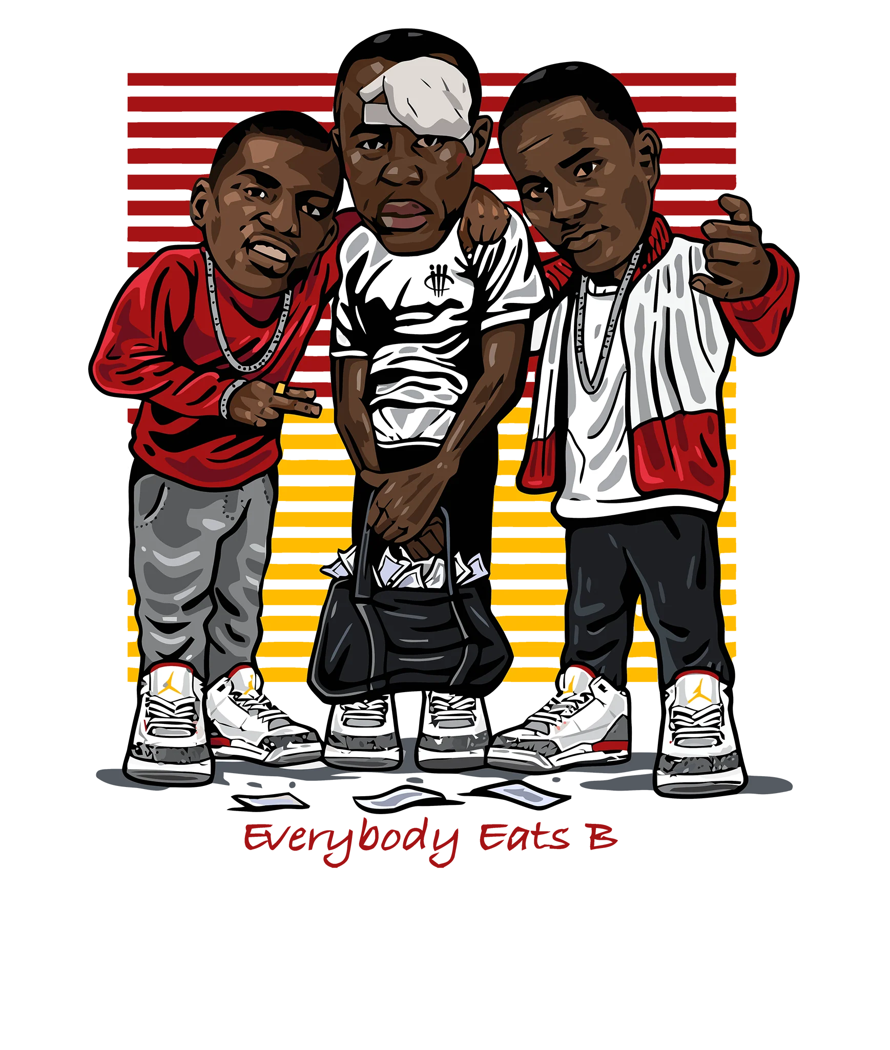 Air Jordan 3 “Cardinal” White T-Shirt (EVERYBODY EATS)