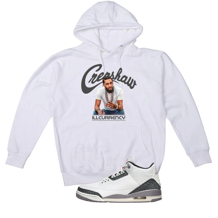 Air Jordan 3 Cement Grey White T-Shirt (Crenshaw)| illcurrency - Image 3