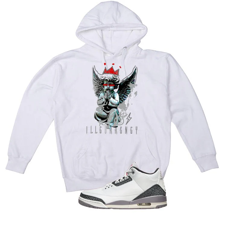 Air Jordan 3 Cement Grey White T-Shirt (Graffiti Angel)| illcurrency - Image 3