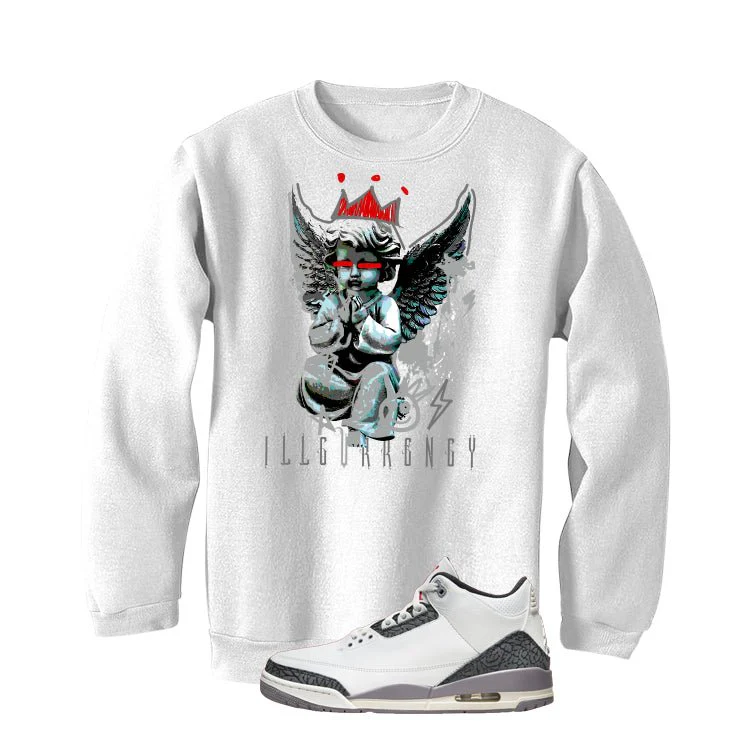 Air Jordan 3 Cement Grey White T-Shirt (Graffiti Angel)| illcurrency - Image 4