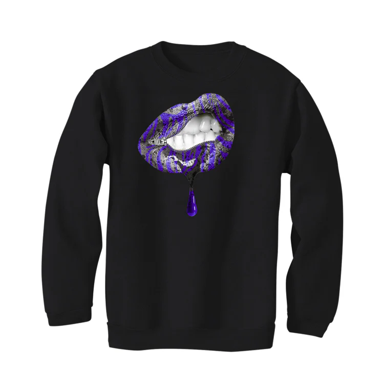Air Jordan 3 Dark Iris - Black T-Shirt (LIPS UNSEALED) - Image 4
