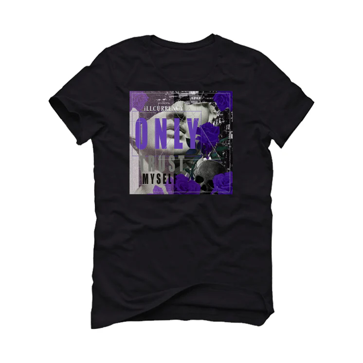 Air Jordan 3 Dark Iris - Black T-Shirt (ONLY TRUST MYSELF) - Image 2