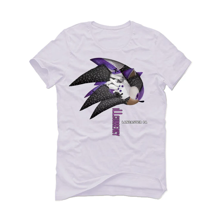 Air Jordan 3 Dark Iris - White T-Shirt (ELEPHANT PRINT SONIC) - Image 2