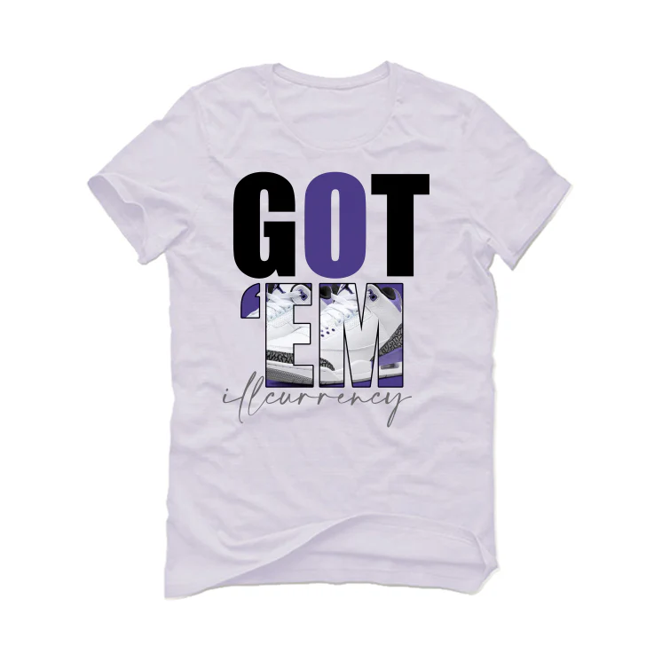 AIR JORDAN 3 "DARK IRIS" White T-Shirt (Got Em) - Image 2