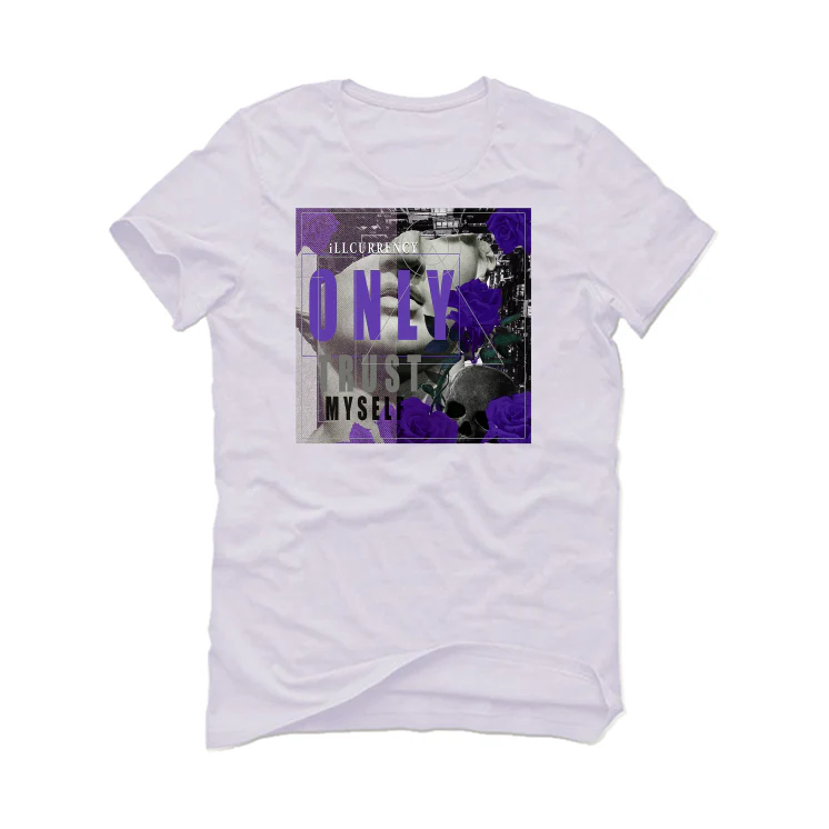Air Jordan 3 Dark Iris - White T-Shirt (ONLY TRUST MYSELF) - Image 2