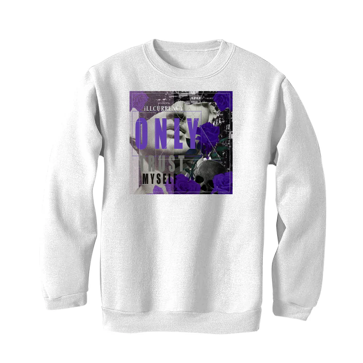 Air Jordan 3 Dark Iris - White T-Shirt (ONLY TRUST MYSELF) - Image 4