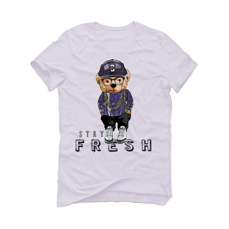AIR JORDAN 3 "DARK IRIS" White T-Shirt (Stay Fresh) - Image 2