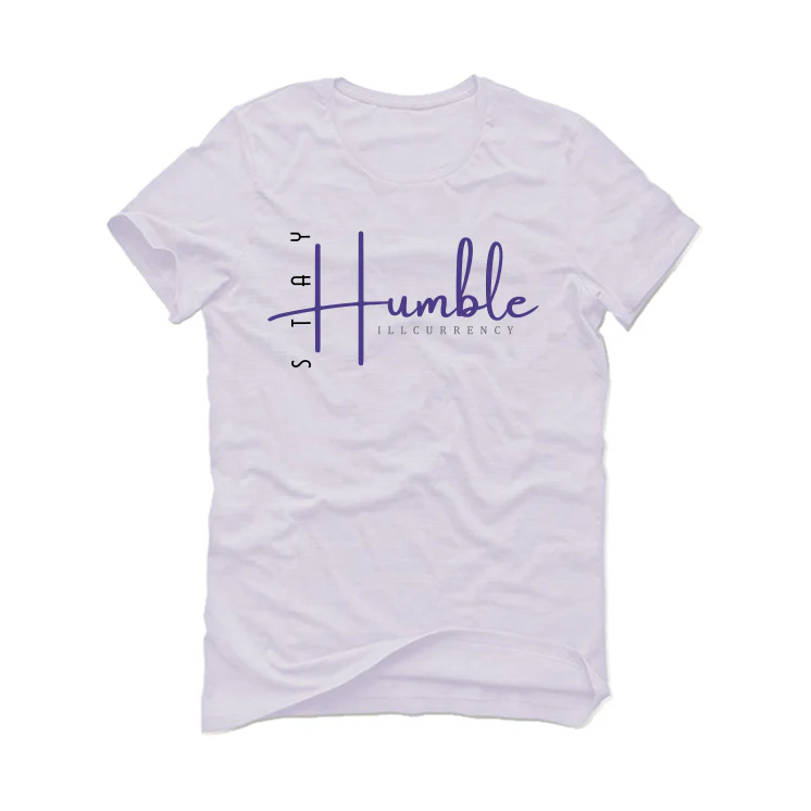 AIR JORDAN 3 "DARK IRIS" White T-Shirt (Stay Humble) - Image 2