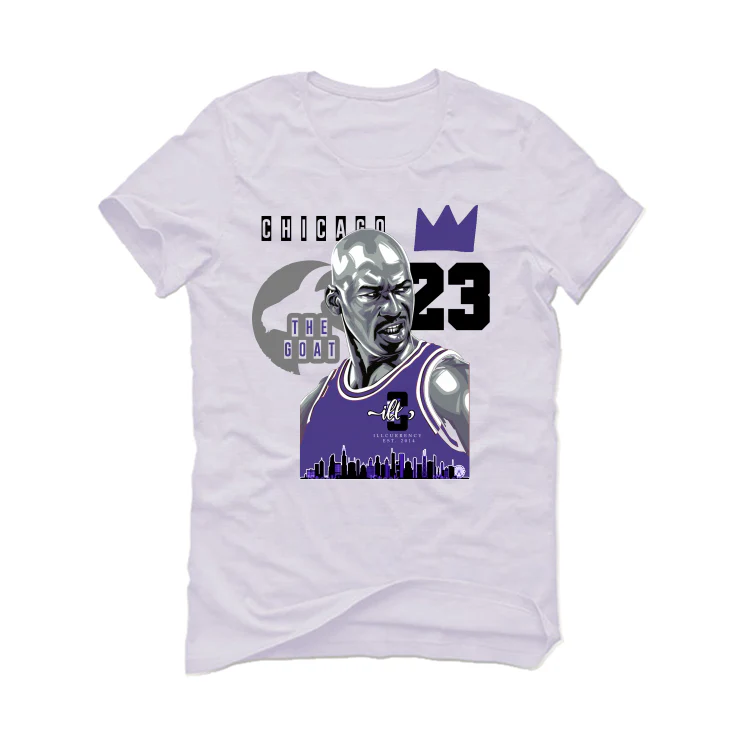 AIR JORDAN 3 "DARK IRIS" White T-Shirt (The Goat) - Image 2