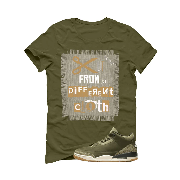 Air Jordan 3 Family Affair Matching T-Shirt, Sweatshirts & Hoodies Military Green T-Shirt (Cut from a different cloth)| illcurrency - Image 2