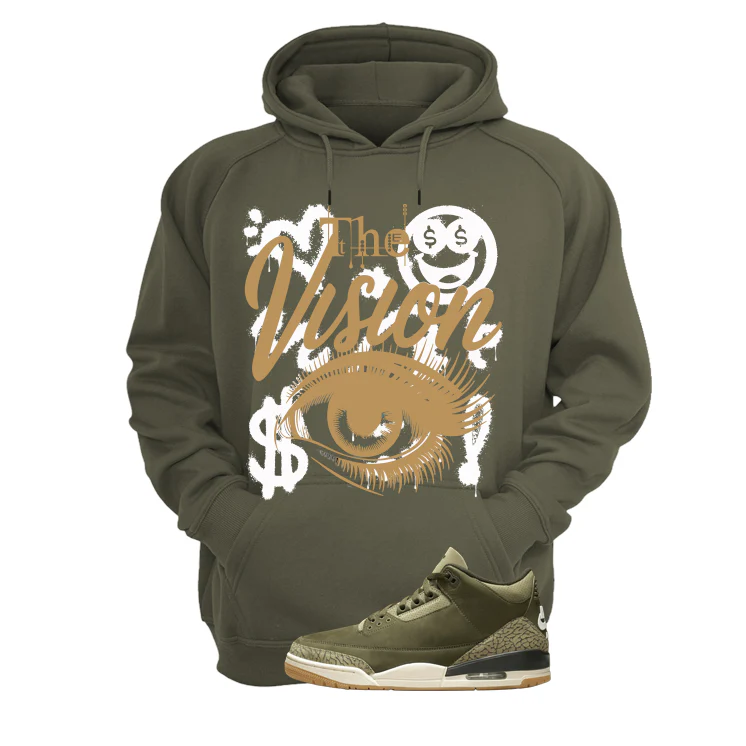 Air Jordan 3 Family Affair Matching T-Shirt, Sweatshirts & Hoodies Military Green T-Shirt (The Vision)| illcurrency - Image 3