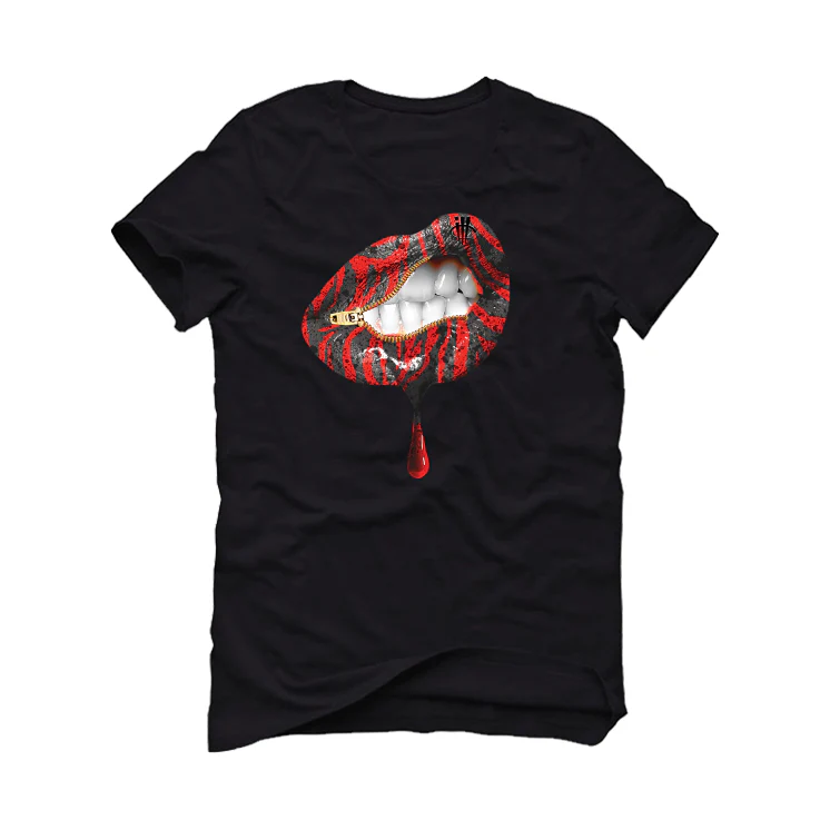 Air Jordan 3 “Fire Red” OG Black T-Shirt (LIPS UNSEALED) - Image 2