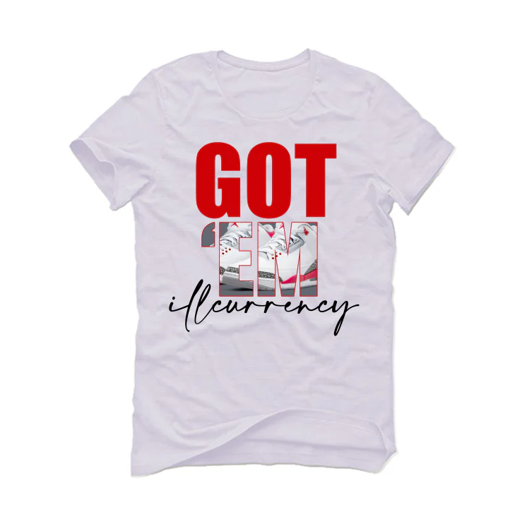 Air Jordan 3 “Fire Red” OG White T-Shirt (Got Em) - Image 2