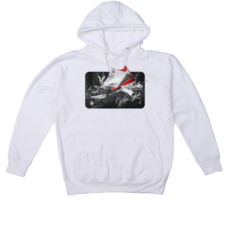 Air Jordan 3 “Fire Red” OG White T-Shirt (SPLASH SNK) - Image 3