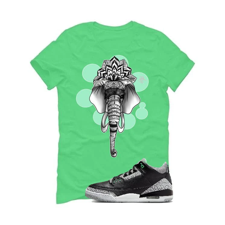 Air Jordan 3 “Green Glow” | illcurrency Synthetic Green T-Shirt (Elephant) - Image 2